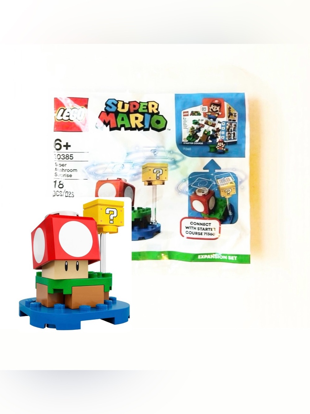 LEGO Mario Super Mario Mushroom Surprise Expansion Set 30385 Polybag (Retired)